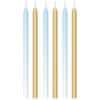 1st Birthday Blue & Gold Tall Candles
