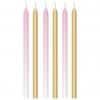 1st Birthday Pink & Gold Tall Candles