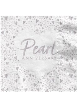 30th Pearl Wedding Anniversary Napkins