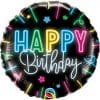 Happy Birthday Neon Glow Party Balloon