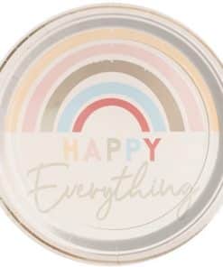 Happy Everything Natural Rainbow Plates