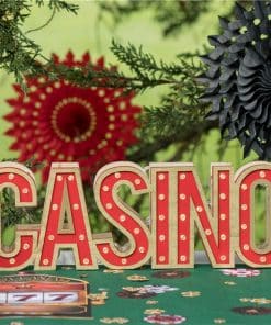 Alternative view of LED MDF Casino Sign