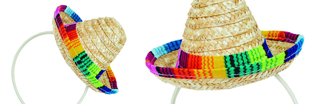 Mini Straw Sombrero Headband
