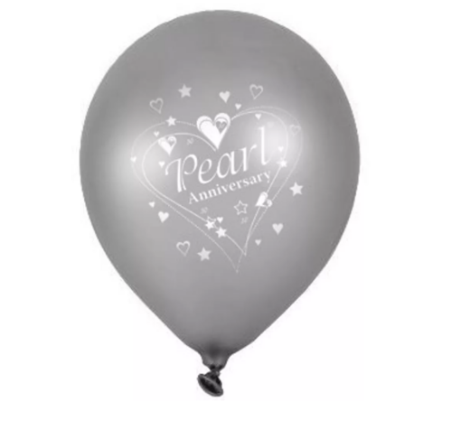 30th Pearl Wedding Anniversary Balloon