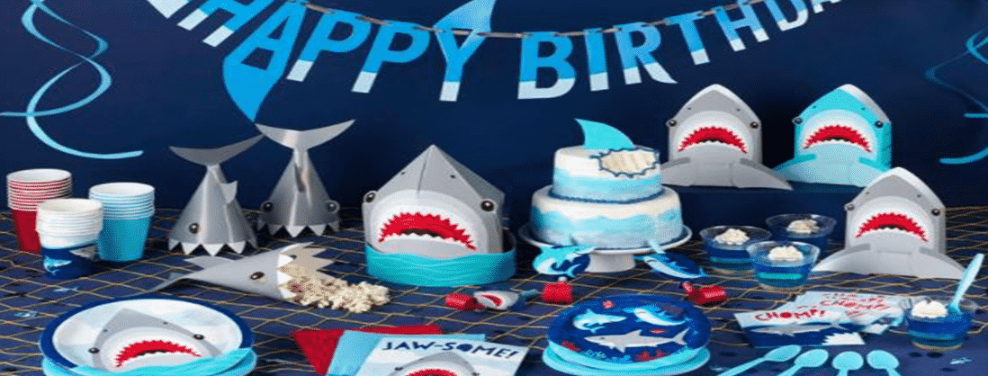 Shark Themed Party Decorations, Balloons & Party Ideas With Next Day Delivery