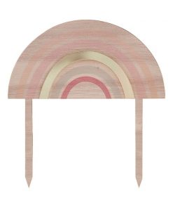 Wooden And Acrylic Rainbow Cake Topper