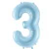 Pastel Blue Number 3 Balloon