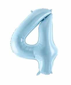 Pastel Blue Number 4 Balloon