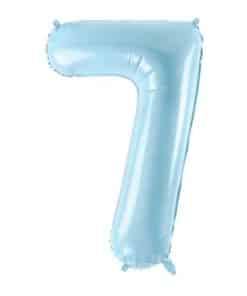 Pastel Blue Number 7 Balloon