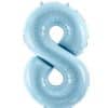 Pastel Blue Number 8 Balloon
