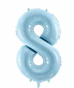 Pastel Blue Number 8 Balloon