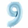 Pastel Blue Number 9 Balloon