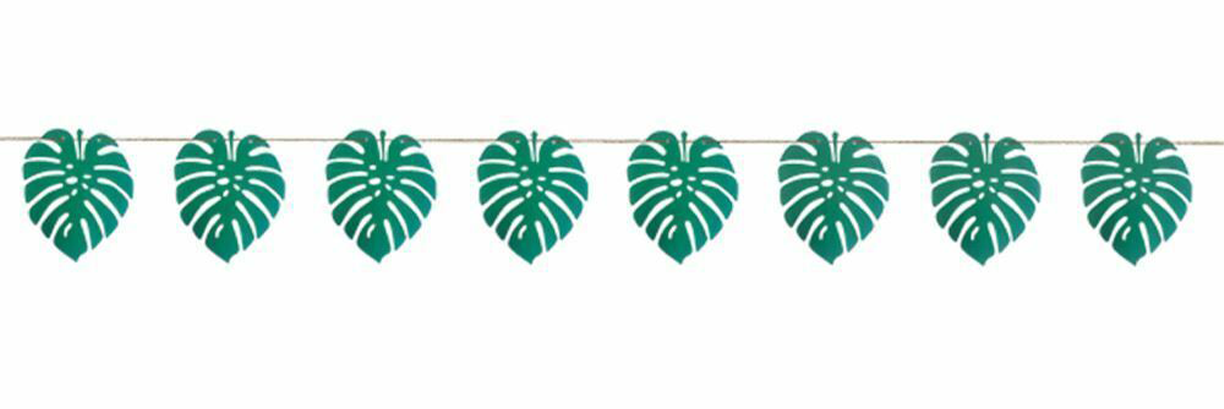 Palm Leaf Paper Banner Decoration