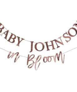 Baby In Bloom Customisable Letter Banner