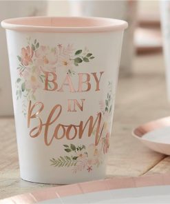 Baby In Bloom Floral Paper Cups