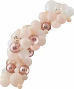 Baby In Bloom Peach & Rose Gold Balloon Arch