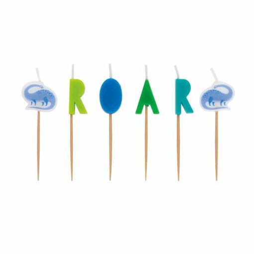 Dino-Roar Party Birthday Pick Candles