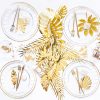 Gold Tropical Leaf Card Decorations