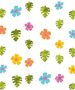 Alternative view of Hula Beach Party Hibiscus Hanging String Decoration - 2.1m (Pk 6)
