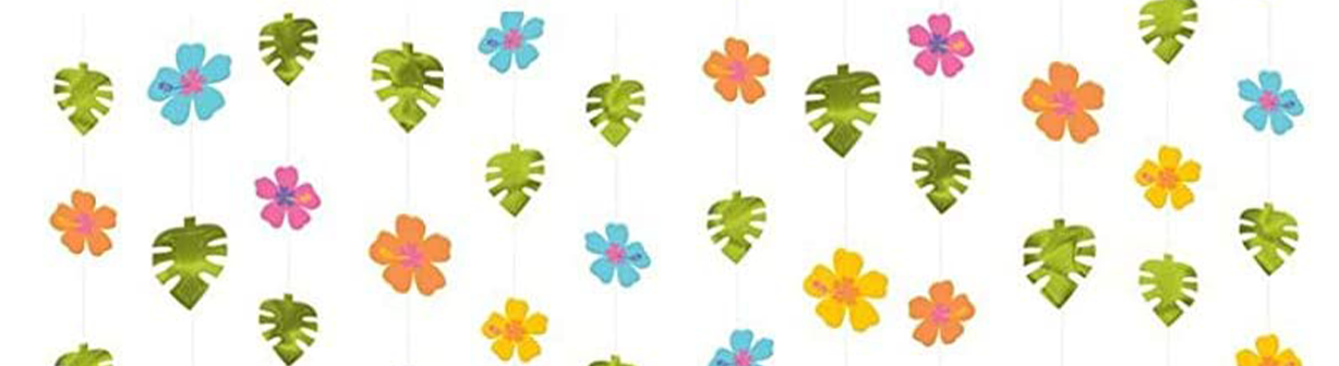Hula Beach Party Hibiscus Hanging String Decoration