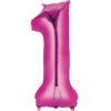 Pink Number 1 Foil Balloon