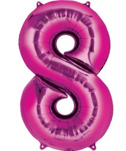 Pink Number 8 Foil Balloon