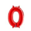 Red Number 0 Foil Balloon