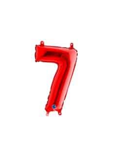 Red Number 7 Foil Balloon