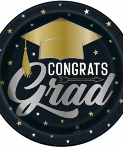 Stars & Caps Graduation Plates