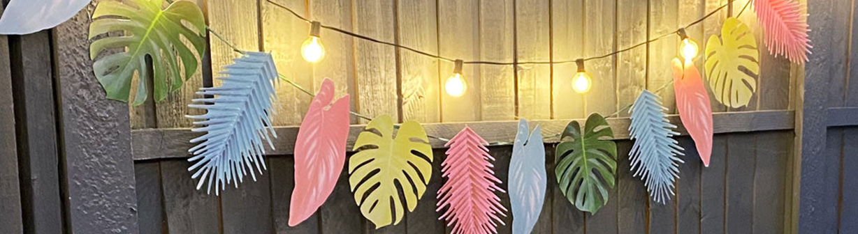 Tropical Multi Colour Palm Garland