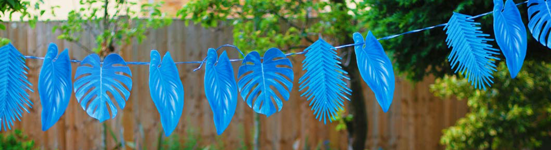 Tropical Blue Palm Garland
