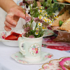 Vintage Style Tea Party Cups with Saucers