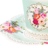 Vintage Style Tea Party Cups with Saucers