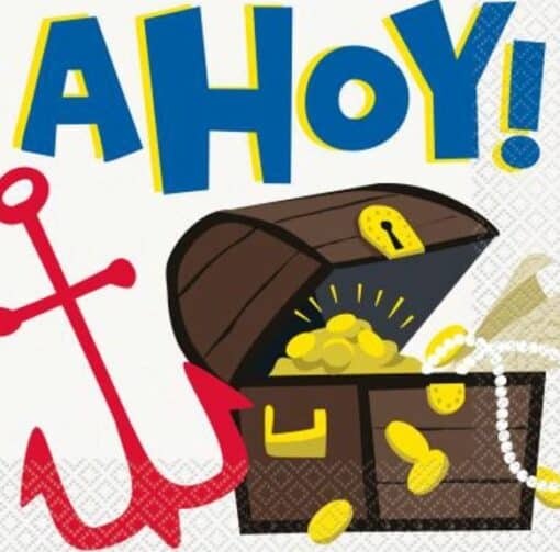 Ahoy Pirate Party Paper Napkins