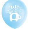 Baby Blue Elephant Printed Latex Balloons