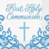 Blue Cross Paper 1st Holy Communion Napkins