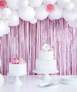 Dusky Pink Foil Curtain