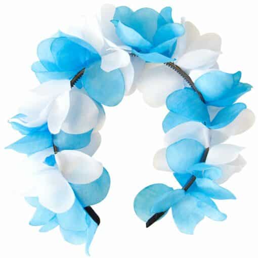 Blue & White Flower Headband