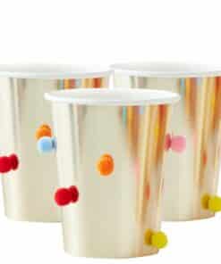 Happy Birthday Fringed Gold Napkins