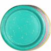 Gold Flecked Brights Rainbow Party Plates