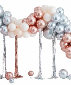 Mixed Metallics Balloon Arch With Streamers