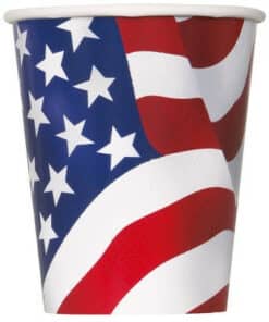 4th July USA American Flag Paper Cups
