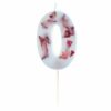 Pressed Petal Number 0 Birthday Cake Candle