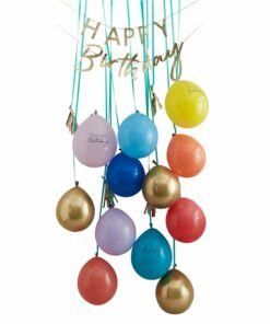 Rainbow & Gold Happy Birthday Balloon Door Kit