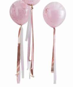 Rose Gold & Pink Streamer Balloon Tails