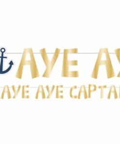 Treasure Island Pirate Aye Aye Captain Banner