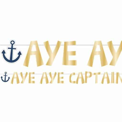 Treasure Island Pirate Aye Aye Captain Banner