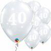40th Birthday Printed Latex Balloons