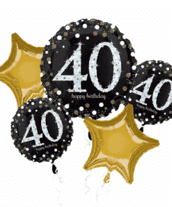 40th Birthday Sparkling Celebration Balloon Bouquet