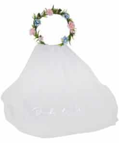 Bride To Be Veil With Floral Crown